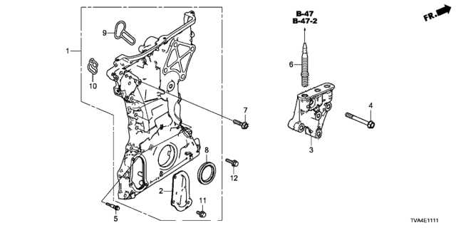2021 Honda Accord  Cover, Chain Case Diagram for 11412RPYG00