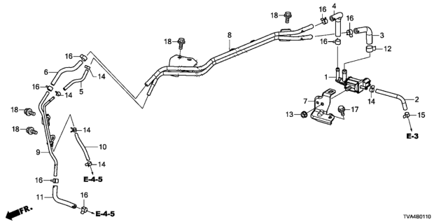 2018 Honda Accord Tube, Air Bypass Valve Solenoid (G) Diagram for 361906A0A00