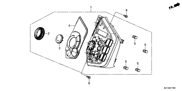 2016 Honda CR-Z Control Assy., Auto Air Conditioner *NH806L* (BLACK GUNMETAL PEARL) Diagram for 79600SZTA61ZA