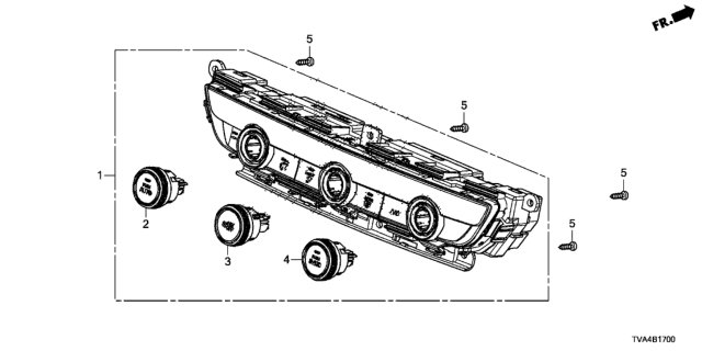 2018 Honda Accord  Knob, Dial (C) Diagram for 79613TVAA01