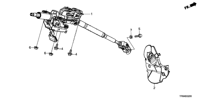 2012 Honda Civic Cover, Steering Joint (Driver Side) Diagram for 53320TR0A00