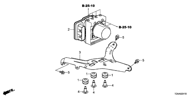 2017 Honda Accord  Bracket, Modulator Diagram for 57115T2AA00