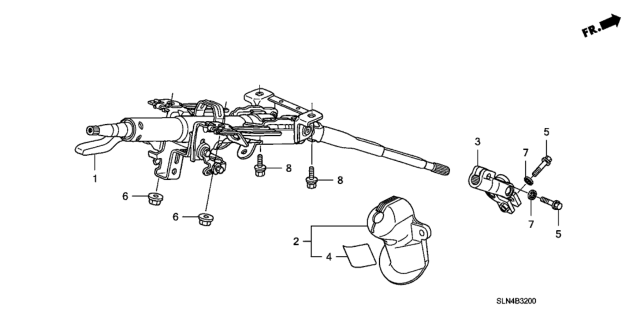 2008 Honda Fit  Joint B, Steering Diagram for 53323SEN013