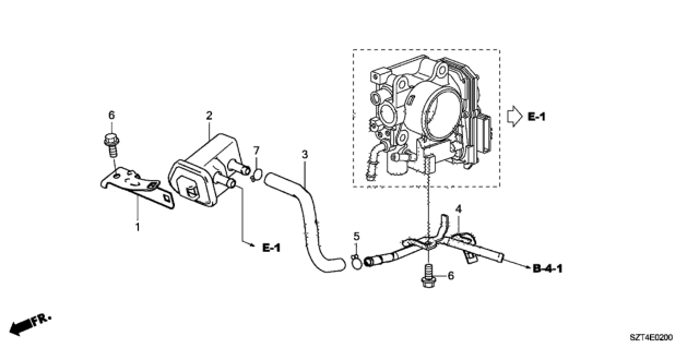 2011 Honda CR-Z  Stay, Purge Joint Diagram for 36164RTW000