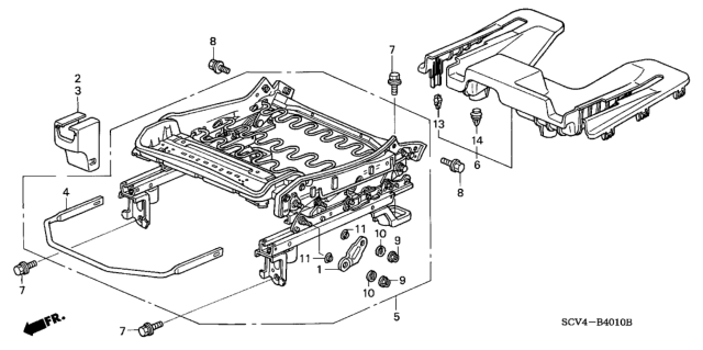 2005 Honda Element  Cover, FR. Foot (Outer) *NH167L* (GRAPHITE BLACK) Diagram for 81193SCVA01ZA