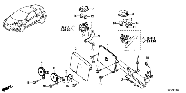 2014 Honda CR-Z  Control Module, Engine (Rewritable) Diagram for 37820RTWA72