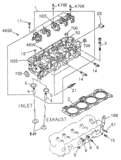 1996 Honda Passport  Stud, Rocker Shaft Bracket (8X33) (L=44) Diagram for 8942323110