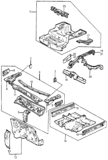 1984 Honda Accord  Insltr, RR (32"X38") Diagram for 72846282305AH
