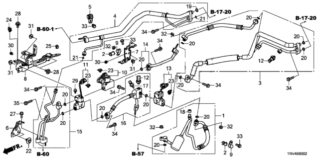 2019 Honda Clarity Electric  Sensor Assembly, Temp Diagram for 80570TRVA01