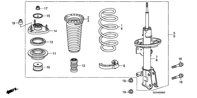 2010 Honda Pilot Cover, L. FR. Dust Diagram for 51403SZAA01