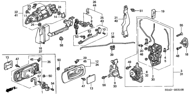 2003 Honda Civic  Ring Diagram for 72123SV1003