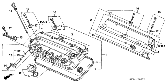 2006 Honda Pilot  Insulator, FR. Coil Heat Diagram for 30511RGLA00
