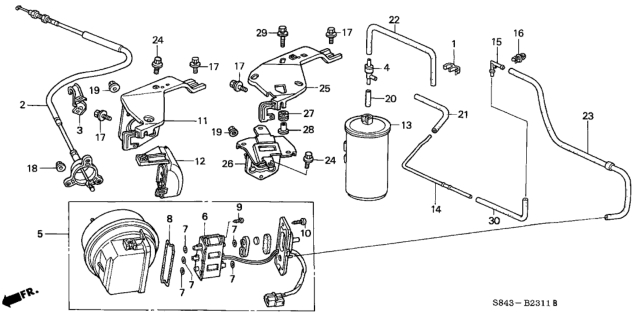 2000 Honda Accord  Stay, Actuator Diagram for 36613PAAA01