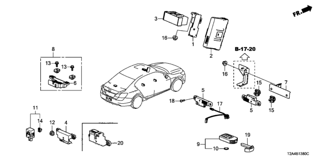 2015 Honda Accord  Buzzer Assy., Smart Diagram for 74940T7S003