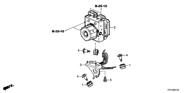 2020 Honda Clarity Fuel Cell Bracket, Modulator Diagram for 57115TRTA00
