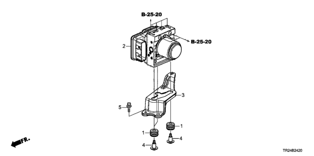 2013 Honda Civic Modulator Assembly, Vsa (Coo) (Rewritable) Diagram for 57110TR2316