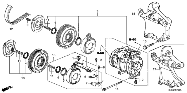 2012 Honda Ridgeline  Stay B, Lead Wire Diagram for 38817RYEA01
