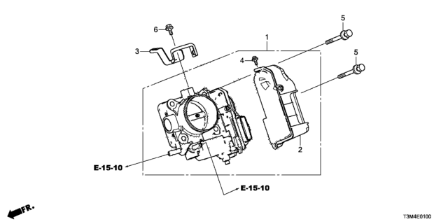 2017 Honda Accord  Cover Comp, Thrott Diagram for 164055A2A03