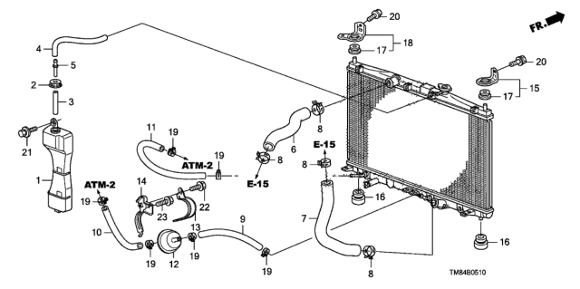 2013 Honda Insight  Hose (250MM) (ATf) (Toukai) Diagram for 25211RJJ007