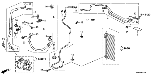 2012 Honda Civic  Label, Air Conditioner Information (Hfc134A) Diagram for 80050TR0H00