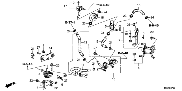 2018 Honda Clarity Electric  Rubber Mount Diagram for 31724T5A003