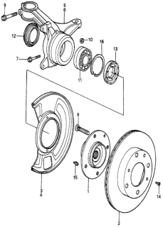 1985 Honda Accord Bolt, Ball Joint (10X50) Diagram for 90120SA7010