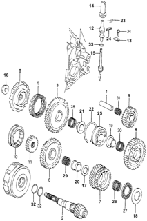 1981 Honda Accord  Bearing, Needle (32X38X20) (Koyo) Diagram for 91011PA9004