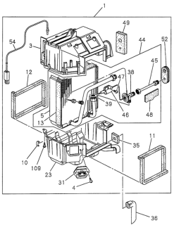 1999 Honda Passport  Evaporator Assy. Diagram for 8972014230