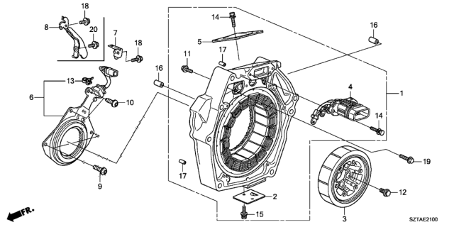 2016 Honda CR-Z  Stay, Engine Wire Harness (RR.) Diagram for 32747RTWJ01
