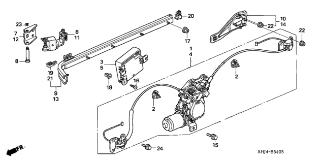 2009 Honda Odyssey  Clip Diagram for 72014SHJA21