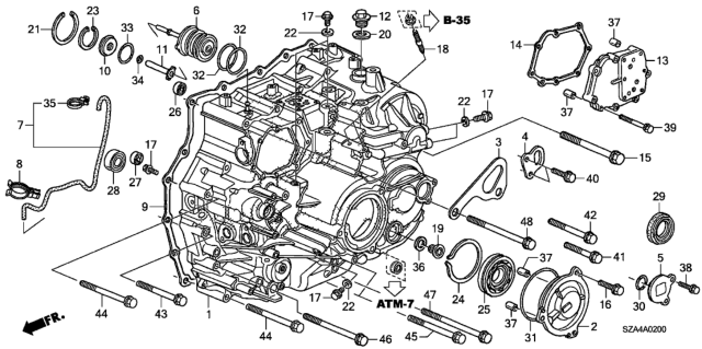 2012 Honda Pilot  Bolt, Flange (10X130) Diagram for 957011013008