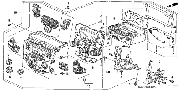 2006 Honda Accord  Base, Panel Power *NH482L* (UA BLACK METALLIC) Diagram for 39177SDNA11ZA