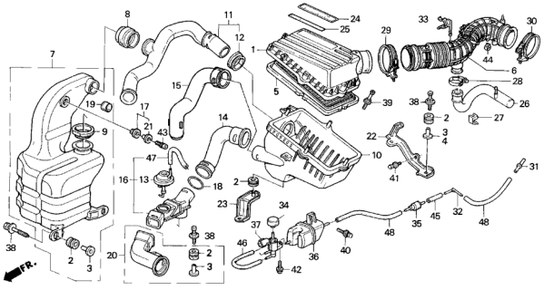 1993 Honda Accord Bolt-Washer (5X28) Diagram for 90091P36000