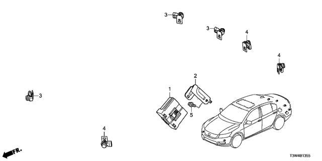 2017 Honda Accord Hybrid Sensor (Mandarin Gold Metallic) Diagram for 39680T0AR11YP