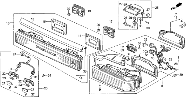 1990 Honda Prelude Housing Diagram for 34102SH3A01