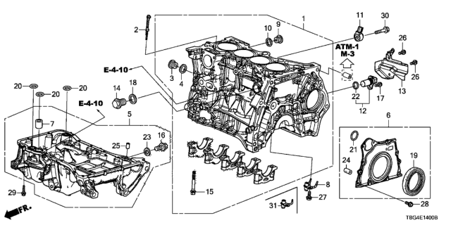 2018 Honda Civic  Pan Assembly, Oil Diagram for 112005K8000