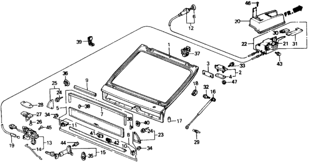 1989 Honda CRX Clip, Extra Windshield Side Garnish Assy. (Nifuko) Diagram for 75551SH2005