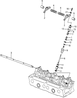 1980 Honda Civic Retainer C, Valve Spring Diagram for 14763689000
