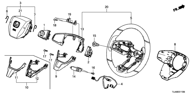 2019 Honda CR-V  Switch Assembly, Cruise Diagram for 36770TLAY61