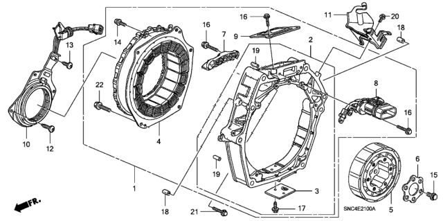 2009 Honda Civic  Housing, Motor Diagram for 1A220RMX000