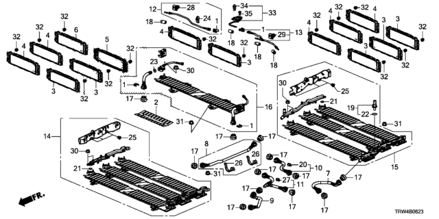 2020 Honda Clarity Plug-In Hybrid Sensor Assembly, Tw Diagram for 1K6905WPA01