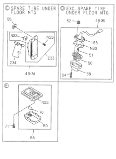 2001 Honda Passport  Screw, License Plate Lamp Diagram for 8971788640