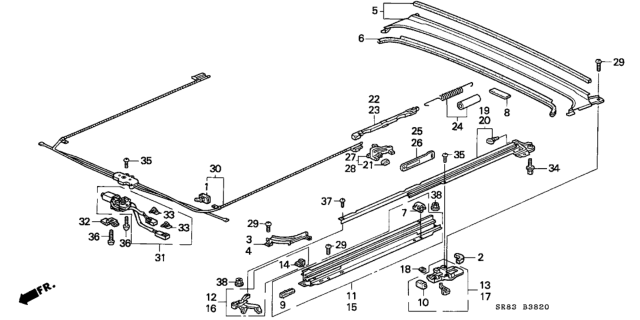1994 Honda Civic  Screw, Pan (5X45) Diagram for 93500050450H