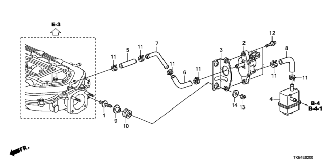 2013 Honda Odyssey  Tube A, Purge Diagram for 36167RDVJ00