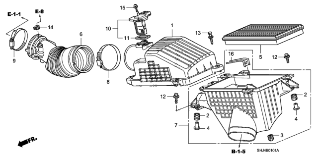 2009 Honda Odyssey  Bracket A, Starter Cable Diagram for 32413SHJA00