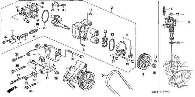 1993 Honda Accord  Bolt, Flange (10X80) Diagram for 958011008008