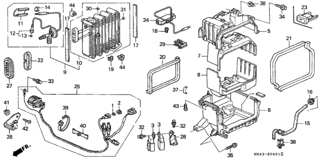1994 Honda Civic O-Ring (8MM) Diagram for 80873ST7000