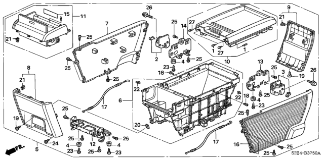 2007 Honda Odyssey  Holder, Cup (Graphite Black) Diagram for 83406SHJA01ZB