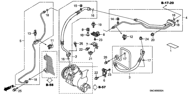 2009 Honda Civic Hose, Discharge Diagram for 80316SNCA02