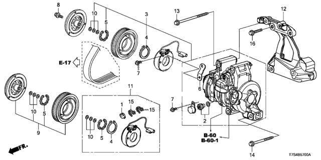 2018 Honda HR-V  Set, Stator Diagram for 3892451MA01